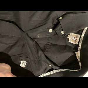 Cinch Black L Collar Dress Shirt Cowboy Shirt